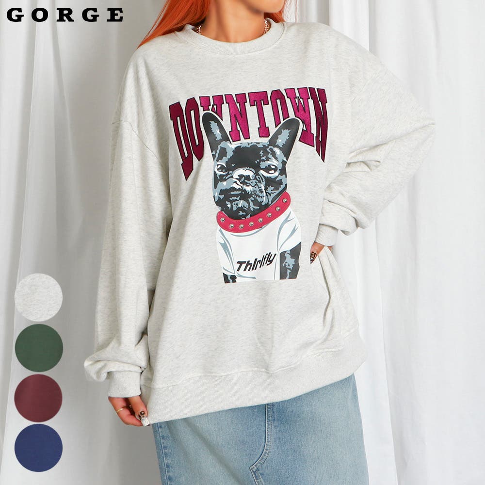 【ブルドッグストア】 ブルドックスタッズ裏毛プルオーバー[品番：GORW0009331]｜GORGE