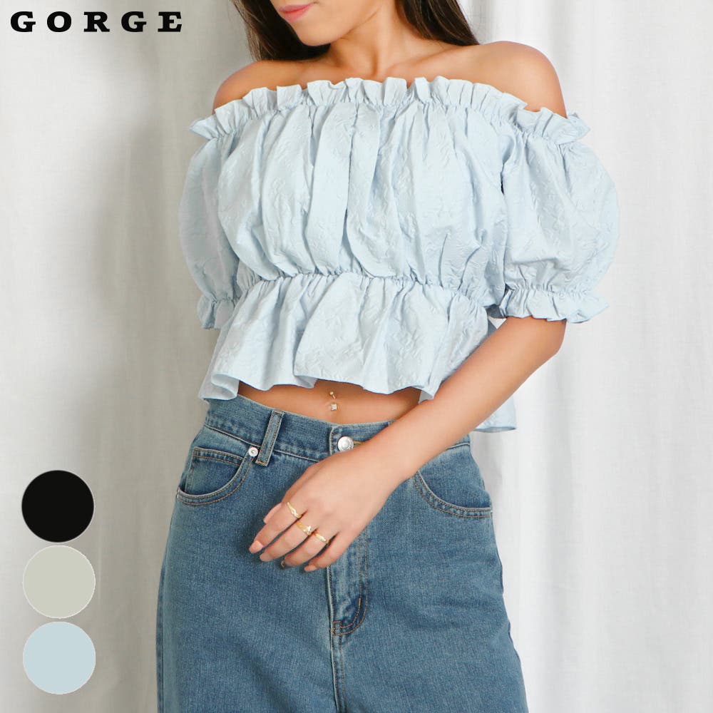hysteric glamour 花柄　オフショルダー　トップス 花柄オフショルトップス[品番：GORW0009214]｜GORGE （ゴージ