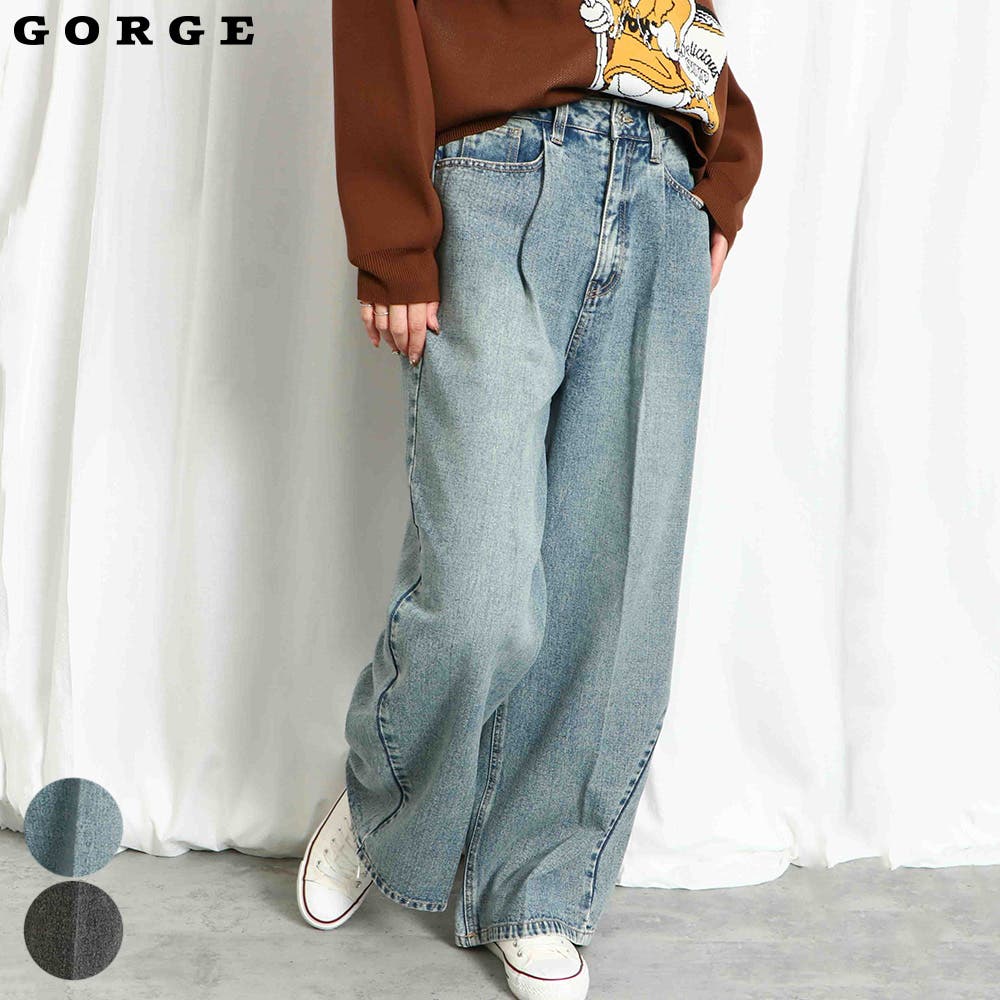 タックワイドデニムパンツ[品番：GORW0009496]｜GORGE （ゴージ