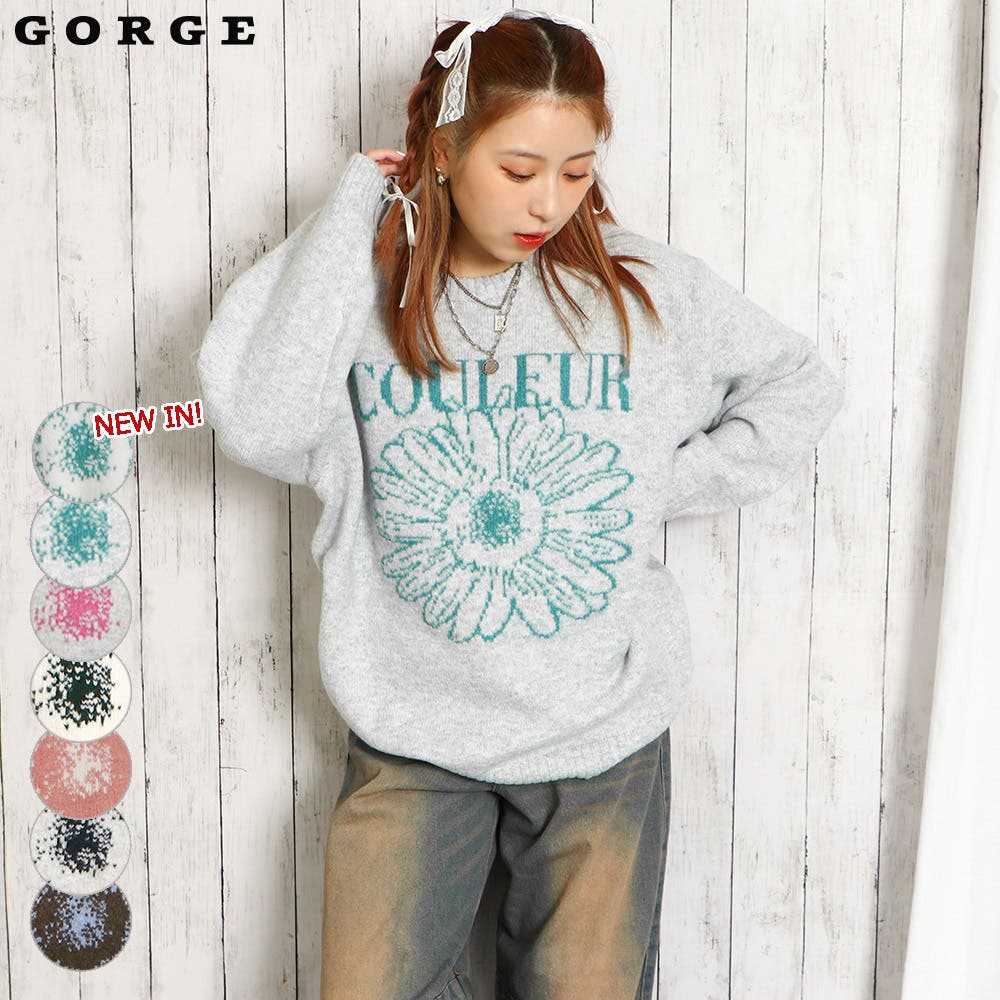 ohgaオオガフラワーニットプルオーバー