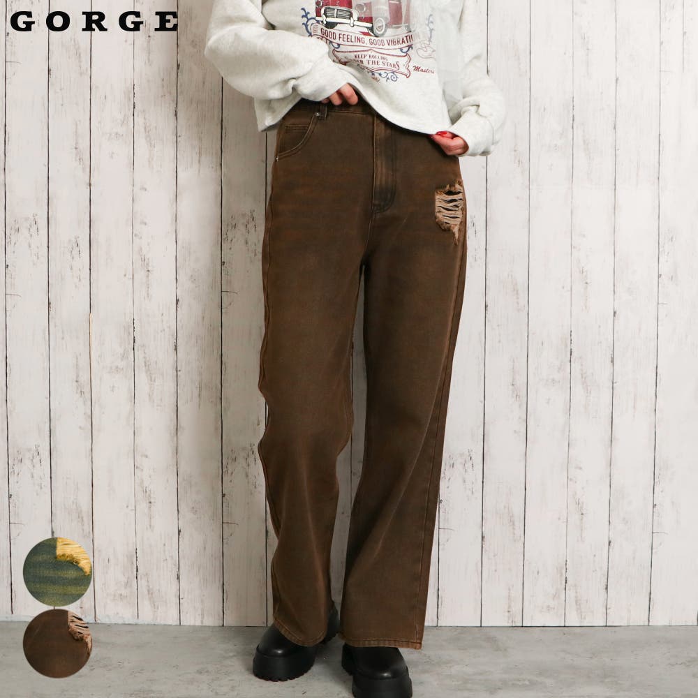 マルジェラ期　カシミヤ　コーデュロイパンツ エルメス ワイド　レディース　茶色 美品 エルメス HERMES パンツ マルジェラ期 ロングパンツ カシミヤ100