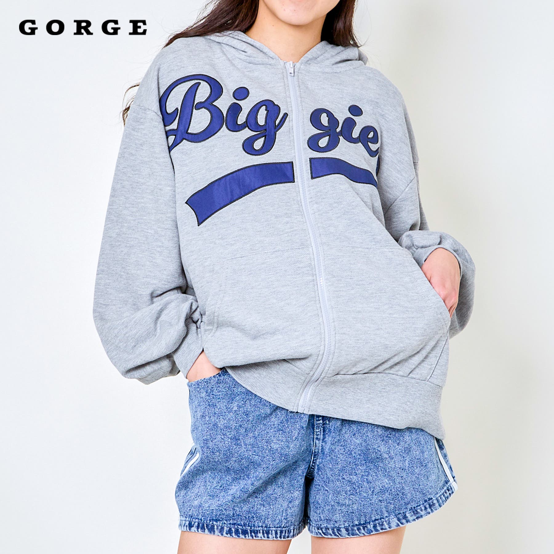 BIGロゴタタキツケ裏毛パーカー[品番：GORW0009921]｜GORGE