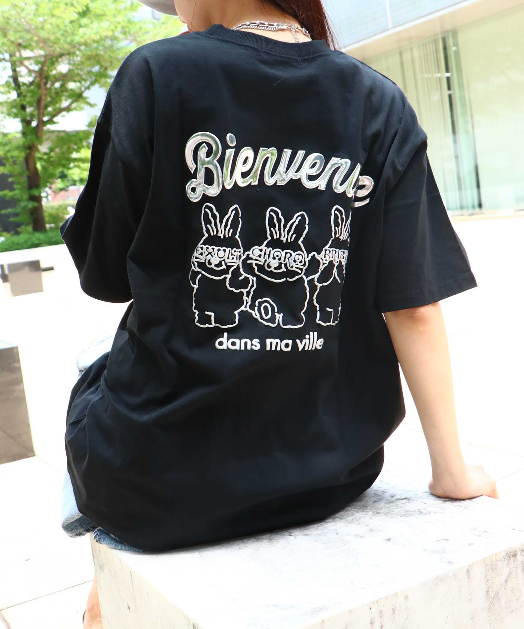 ゆるロゴ×うさぎ》発泡プリントTシャツ[品番：GORW0010096]｜GORGE