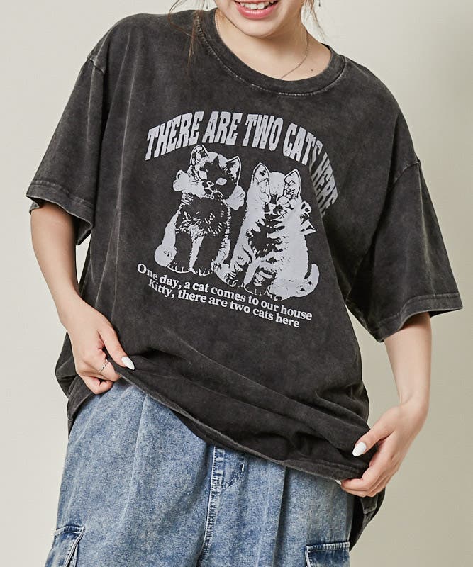 ピグメント加工×ルーズ感》ヴィンテージ風Tシャツ[品番：GORW0010244