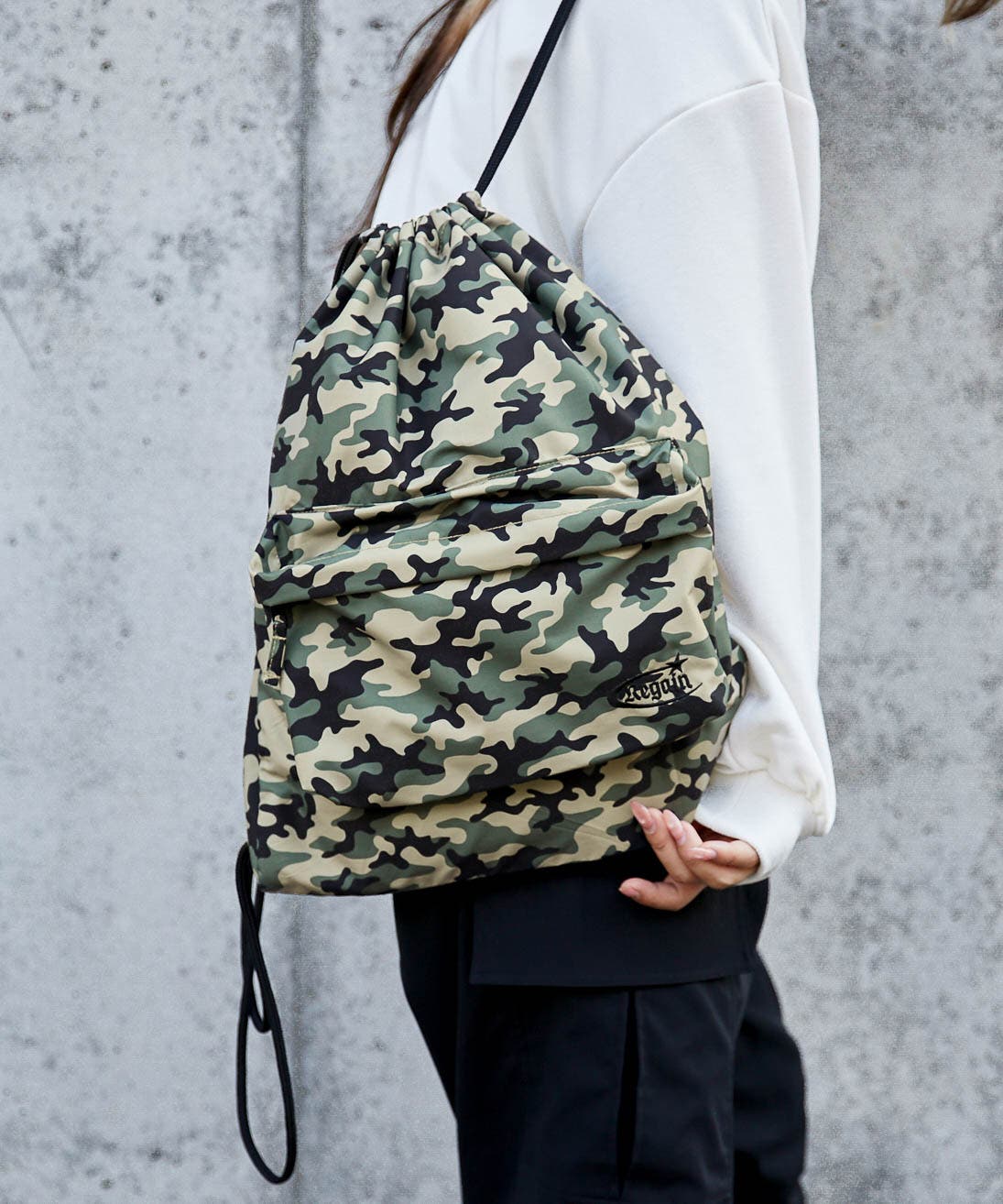 女王蜂 ナップサック ナップ ナイロン ナップサック knapsack 韓国バッグ リュック