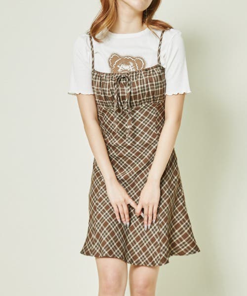 【美品】Cachette カシェット 2024 チュニック ワンピース チェック 美品】Cachette カシェット 2024 チュニック ワンピース