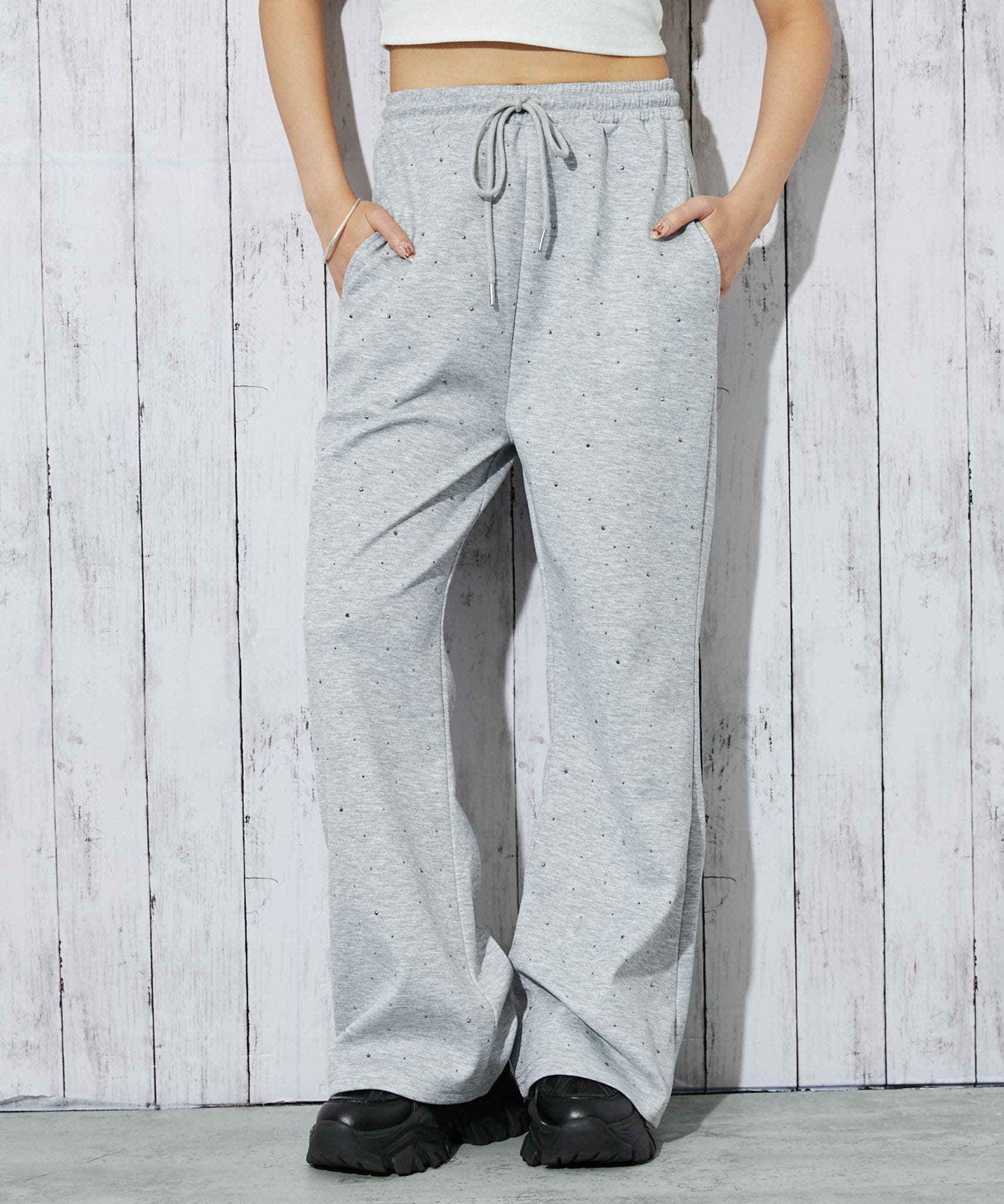 レディース ダンボール素材 ストレートパンツ[品番：GORW0010558