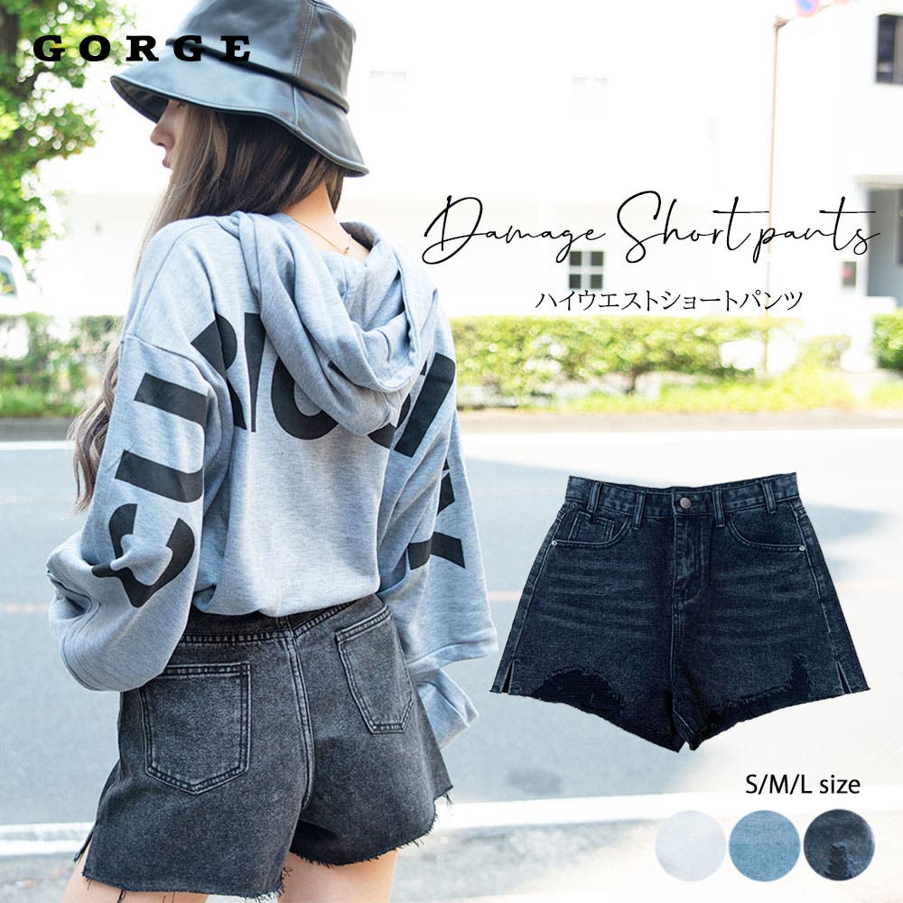ダメージショートパンツ[品番：GORW0005243]｜GORGE （ゴージ