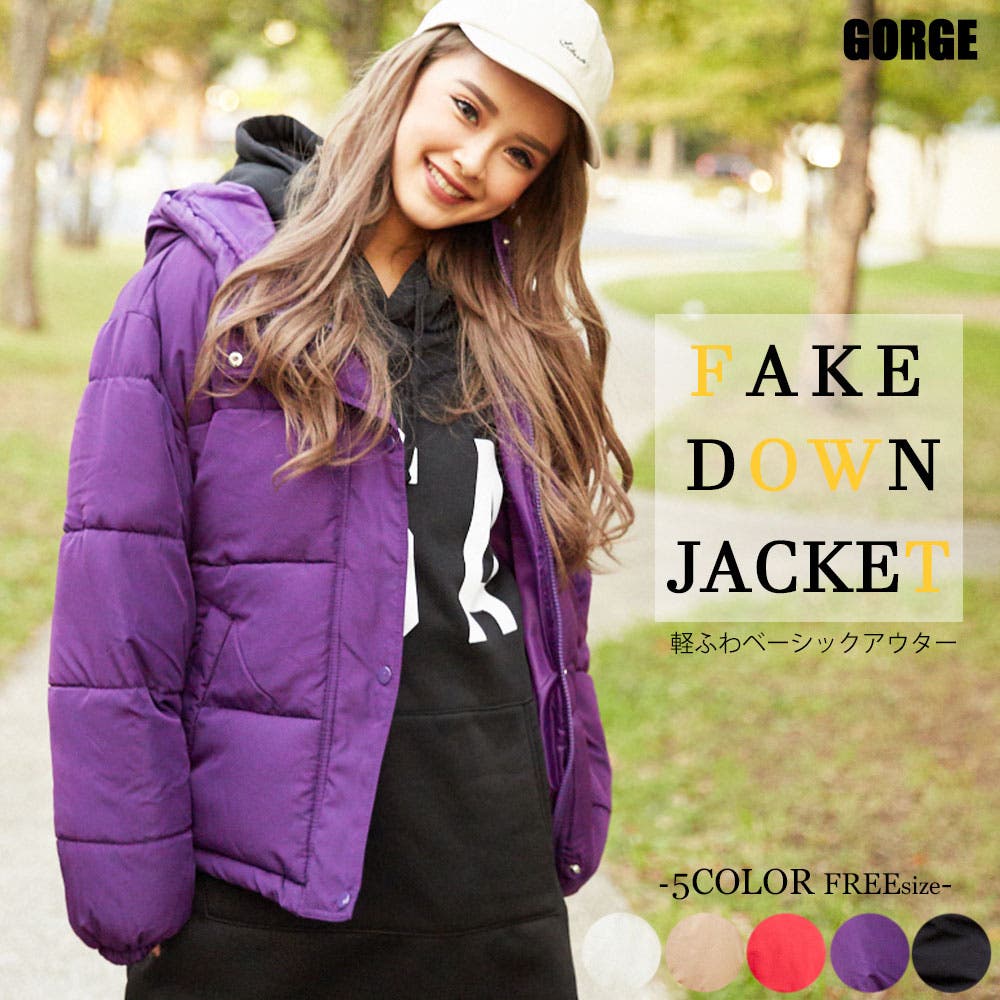 フードフェイクダウンジャケット[品番：GORW0004615]｜GORGE （ゴージ
