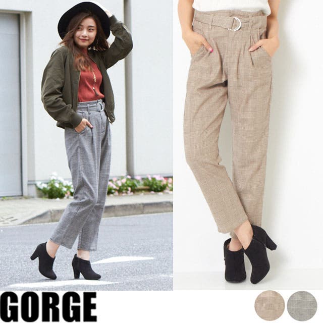 グレンチェックテーパードパンツ[品番：GORW0002192]｜GORGE （ゴージ