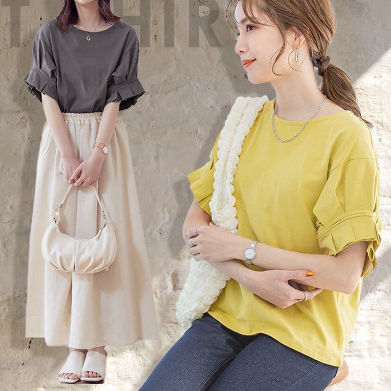 WEB限定追加80ローンタックボリュームシャツ レディース サラックールバックタックシャツ / AMERICAN HOLIC