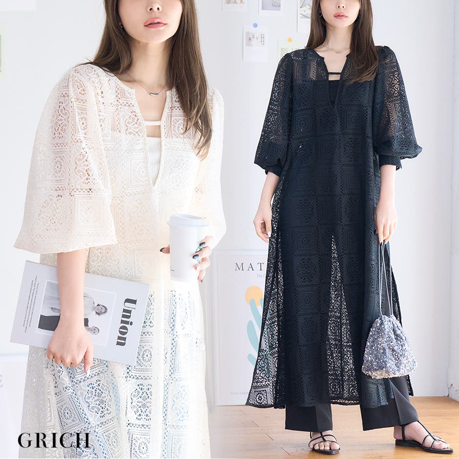 ◆NEW◆LORETA◆ ハイネック クロシェレース ワンピ ◇NEW◇LORETA◇ ハイネック クロシェレース ワンピ (LORETA