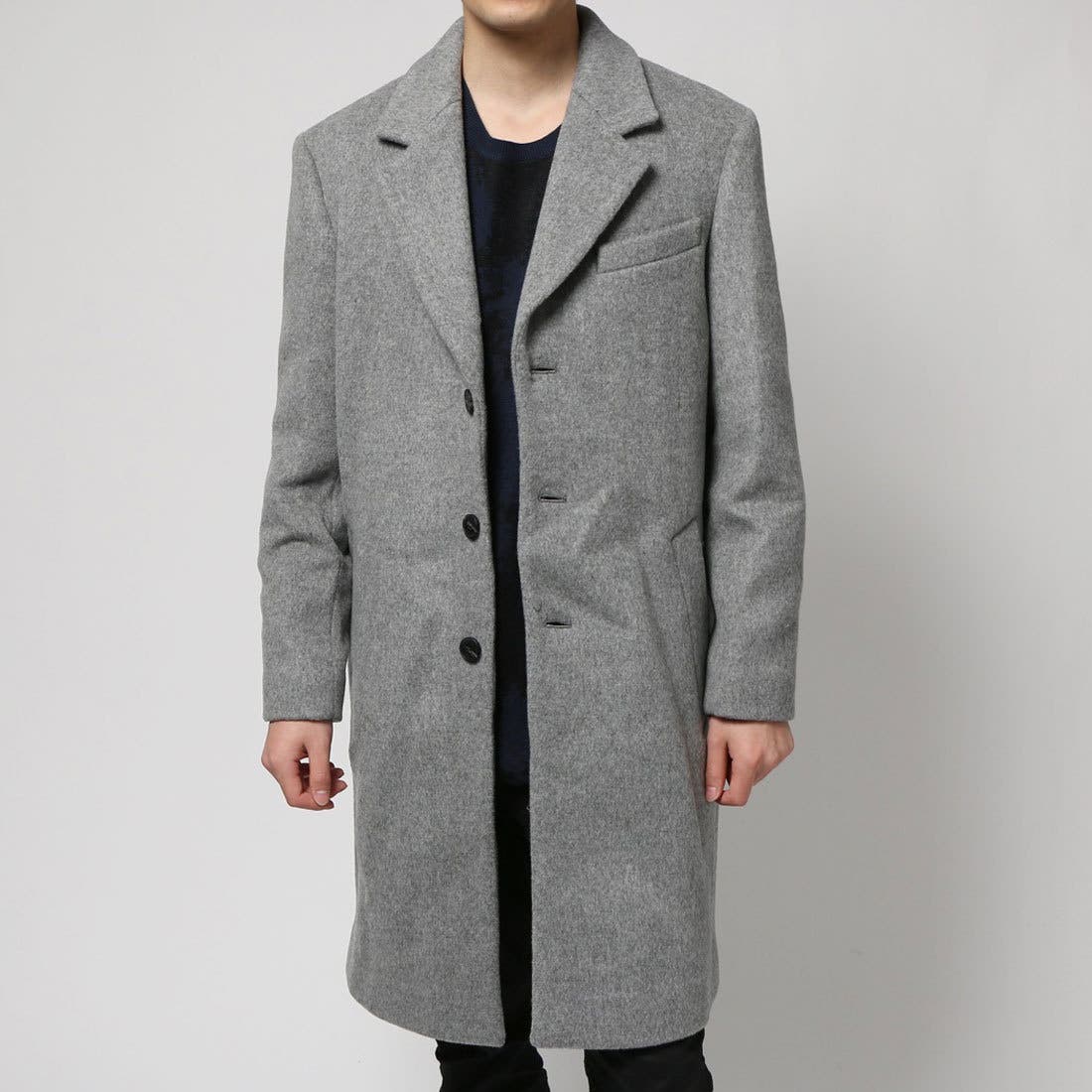 【希望者のみラッピング無料】 GUESS] WOOL CHESTER COAT[品番：GUEW0001599]｜GUESS【MEN ジャケット・アウター