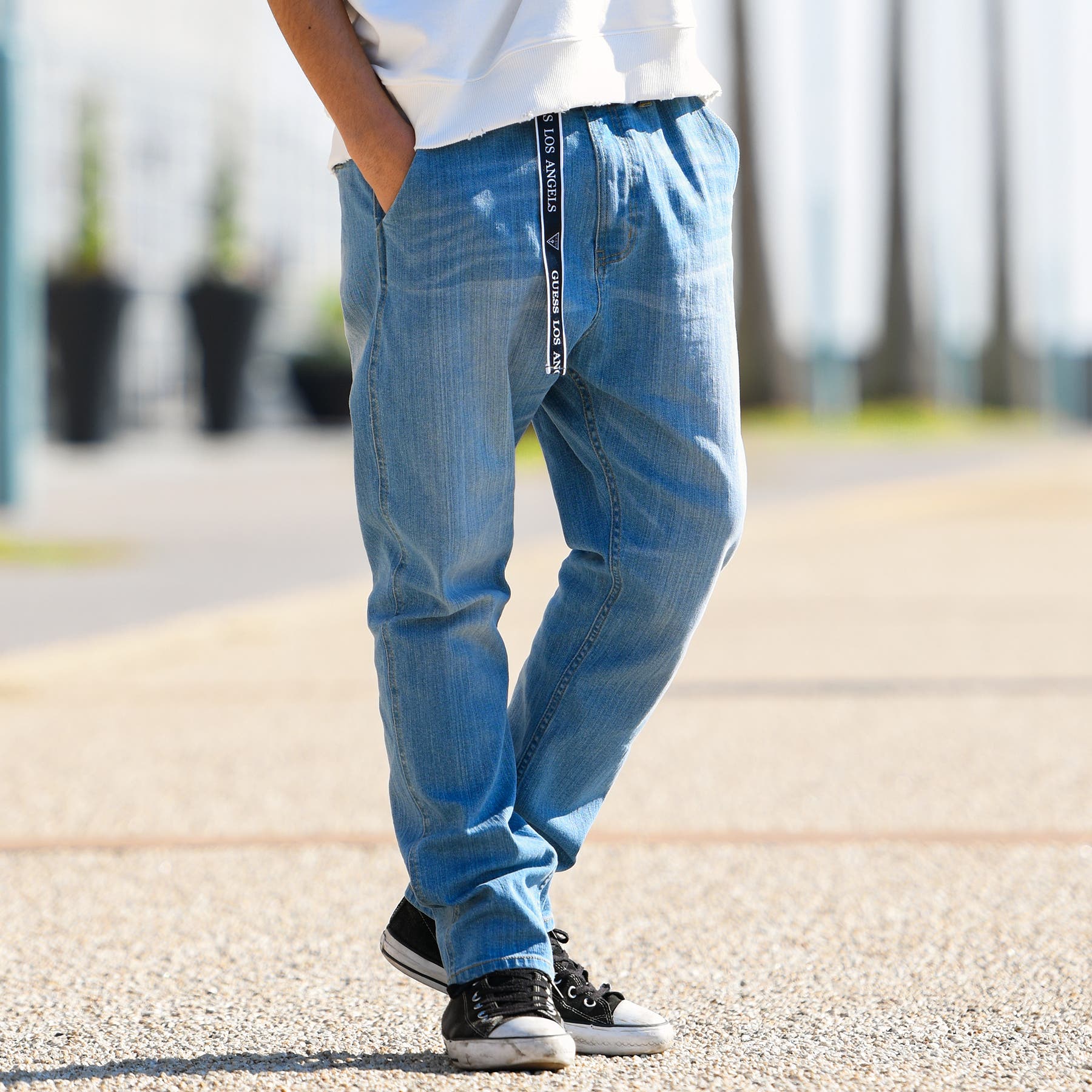 第三弾】人気のフリンジデニムをラインパンツ風に仕上げてみまし