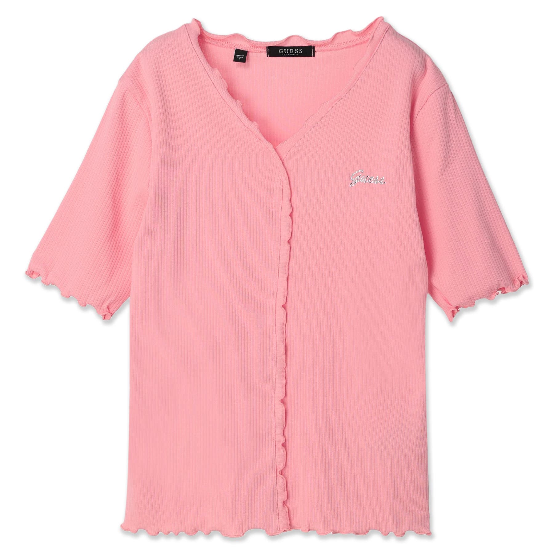 WAACロゴ付き ピンクシャツ レディース サイズＳ Alexander Wang logo-patch Cotton Shirt | Pink | FARFETCH