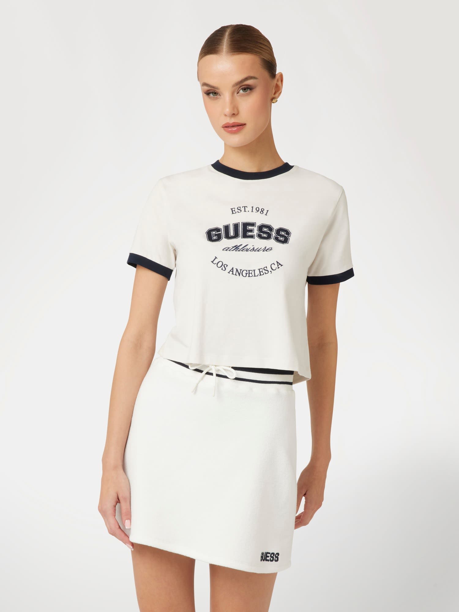 GUESS] RAQUELLE Crop T-Shirt 半袖 Tシャツ[品番：GUEW0009628