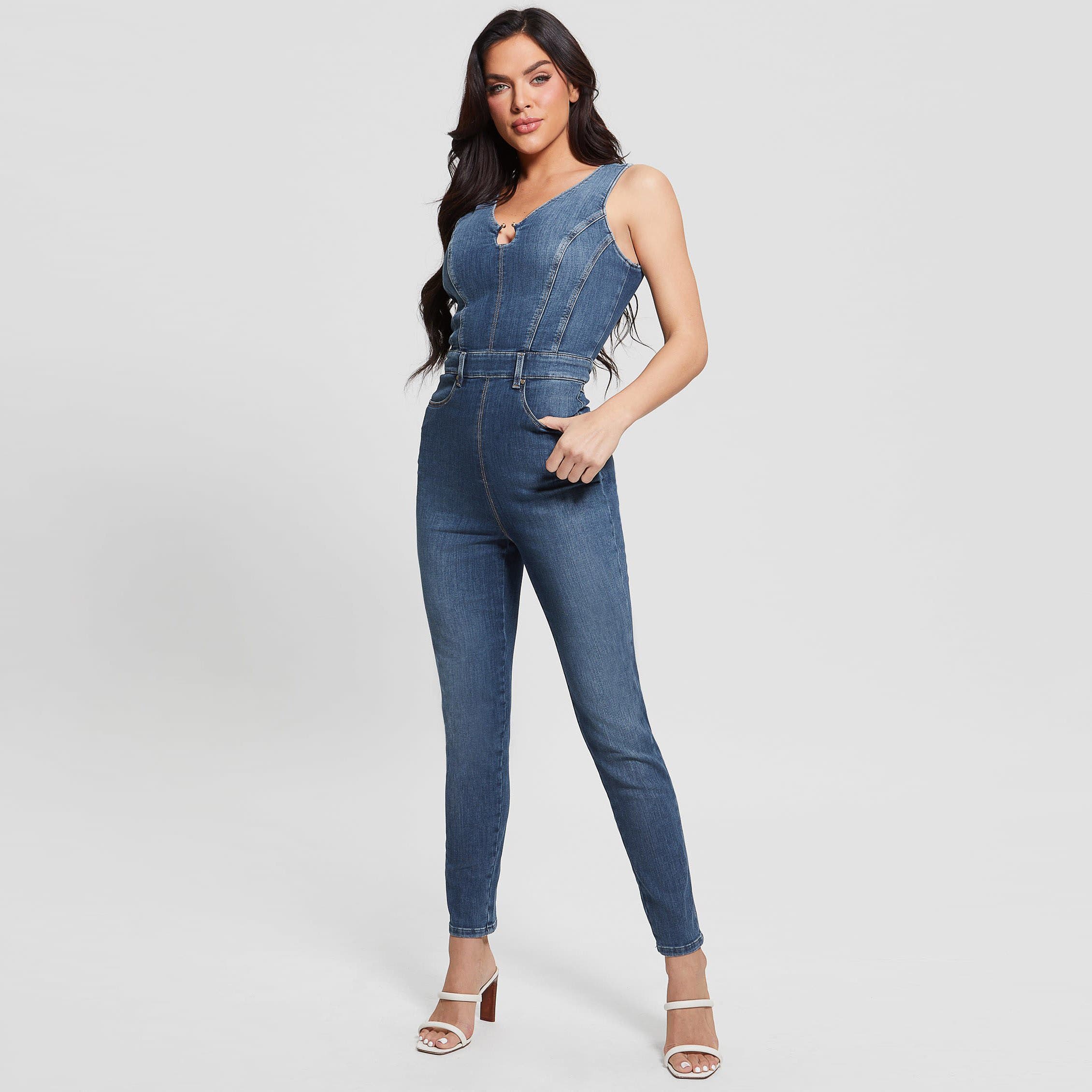 GUESS] Eco Ester Denim Jumpsuit[品番：GUEW0008731]｜GUESS【WOMEN 