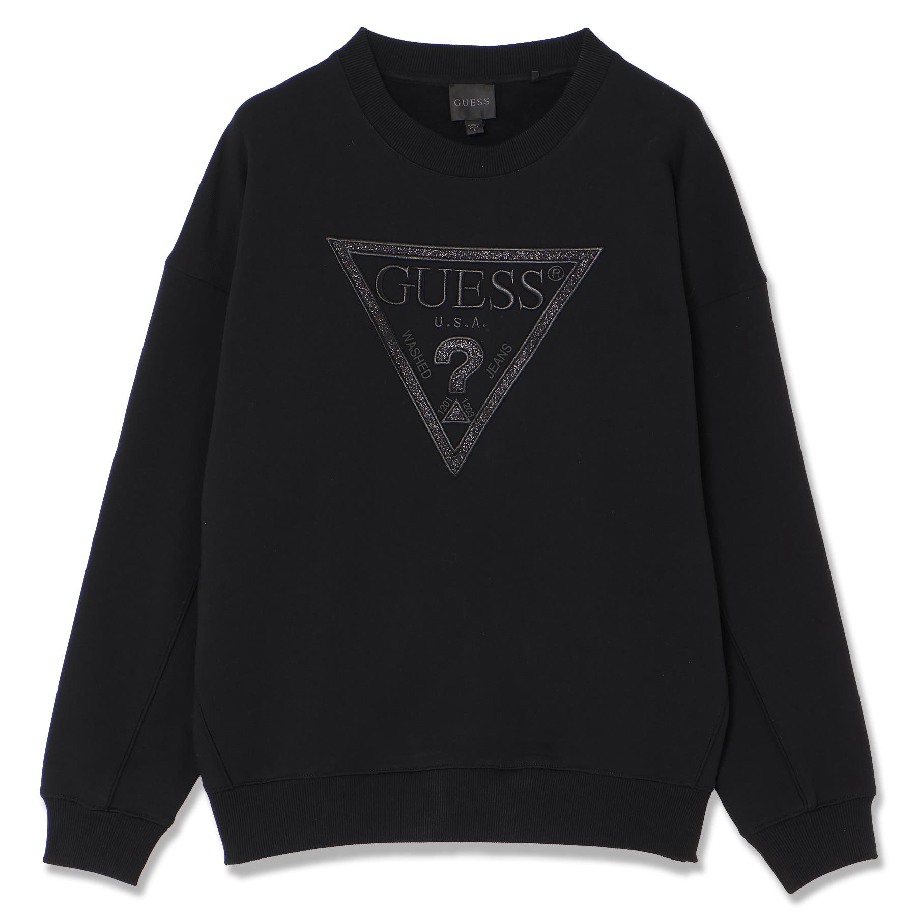 Guess ロゴ入り　ミニワンピース 黒 Active Black Sunflower Rib Mini Dress | GUESS