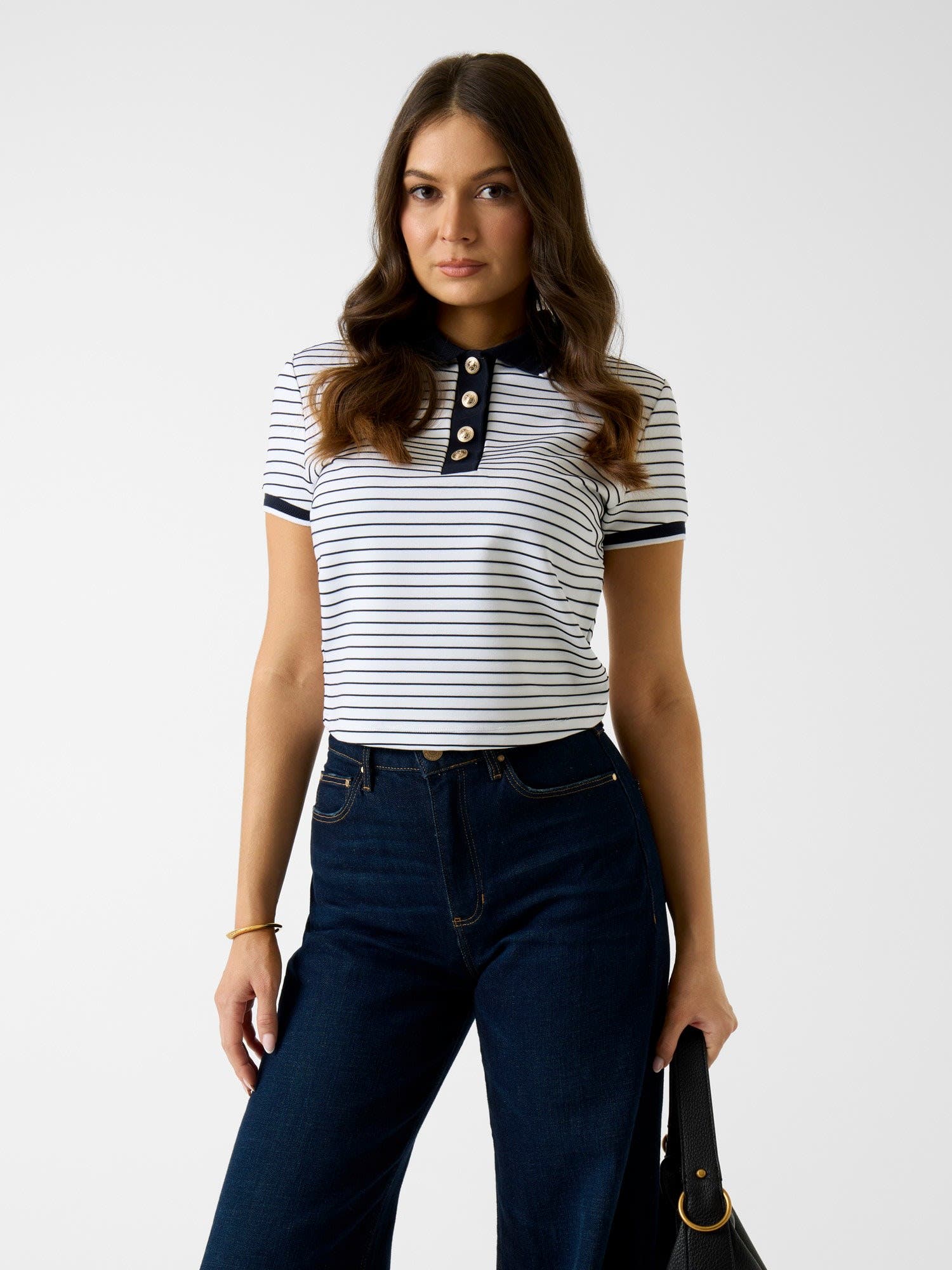 GUESS]ALPHONSINE Striped Top ポロシャツ[品番：GUEW0010357]｜GUESS