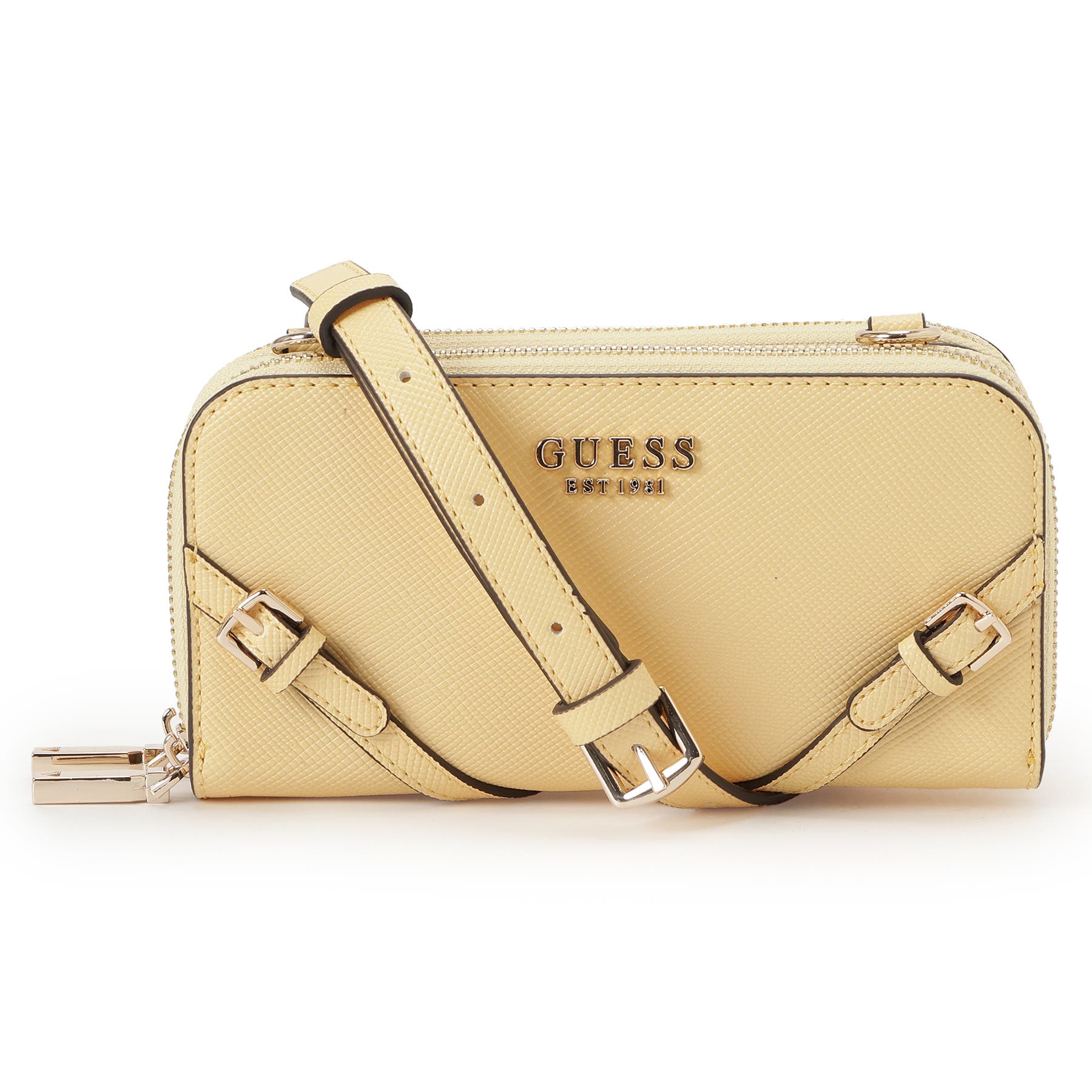 【ライトイエロー(CSL)】GUESS クロスボディバッグ(W)BRAMINA Crossbody Organizer GUESS｜GUESS クロスボディバッグ(W)BRAMINA Crossbody Organizer