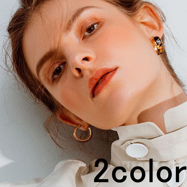 ヒョウ柄 フープ ピアス[品番：GLJA0000304]｜gulamu jewelry