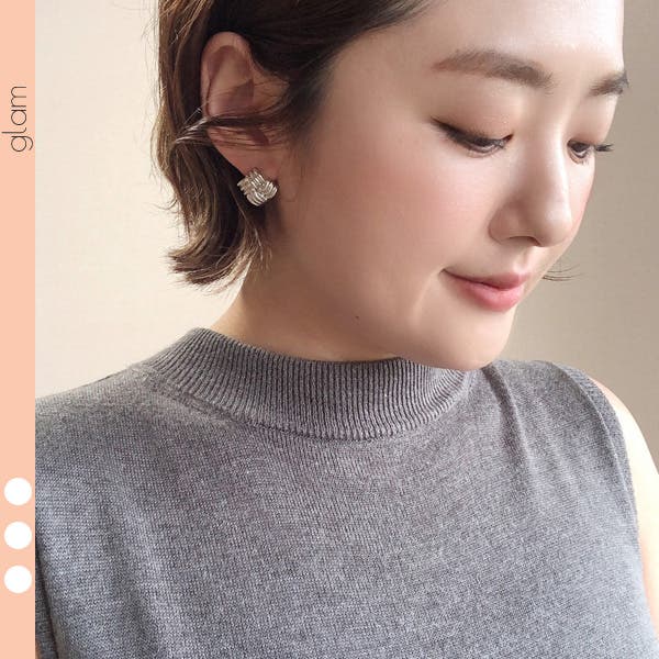 編み込み ピアス ゴールド[品番：GLJA0000415]｜gulamu jewelry