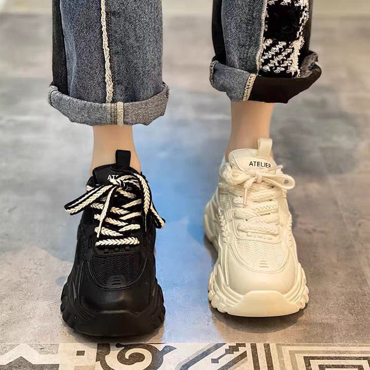 厚底スニーカー シューズ 運動靴[品番：HNAW0003529]｜HANAHANA