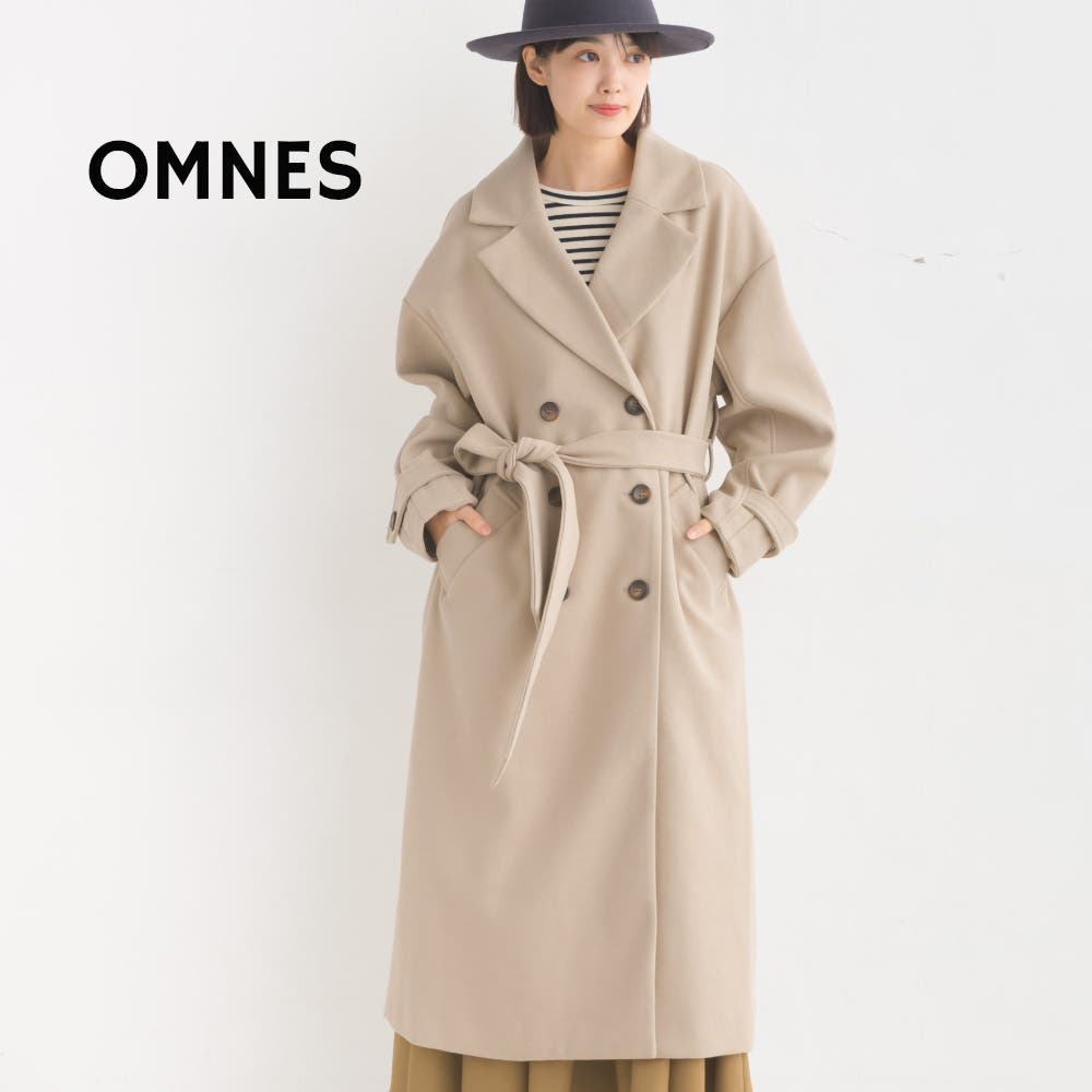 OMNES】ニットモッサライト ウィンタートレンチコート[品番 OMNES】ニットモッサライト ウィンタートレンチコート[品番