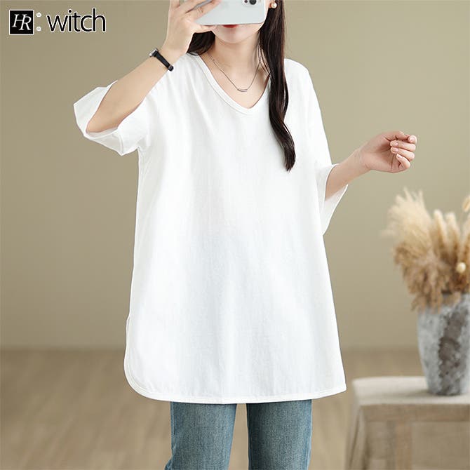 体型カバー ビッグシルエットTシャツ[品番：HERW0005826]｜WITCH