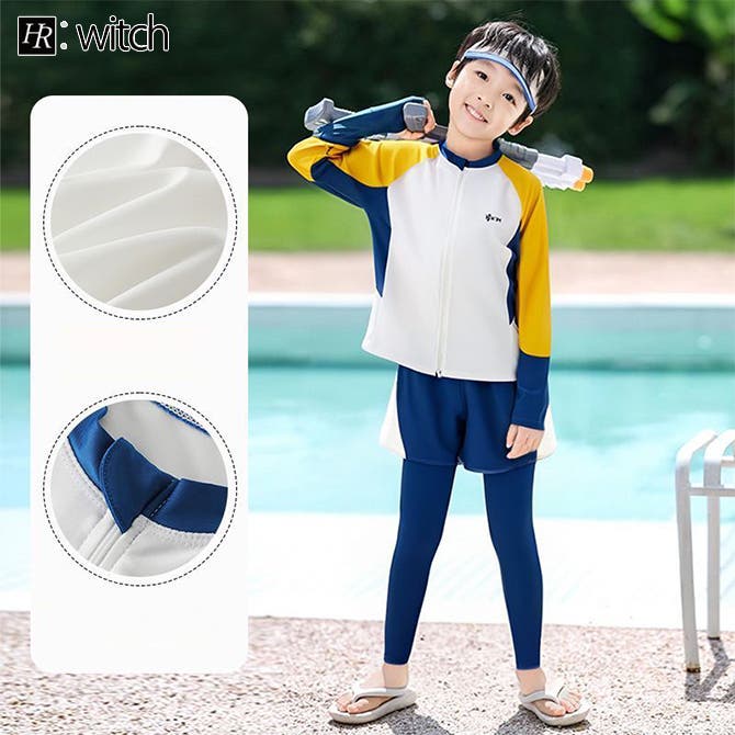 ラッシュガード&レギンス上下セットキッズ用セパレート水着[品番