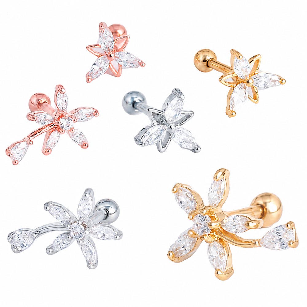 ボディピアス CZ フラワージュエル[品番：PW000004847]｜ピアス専門店
