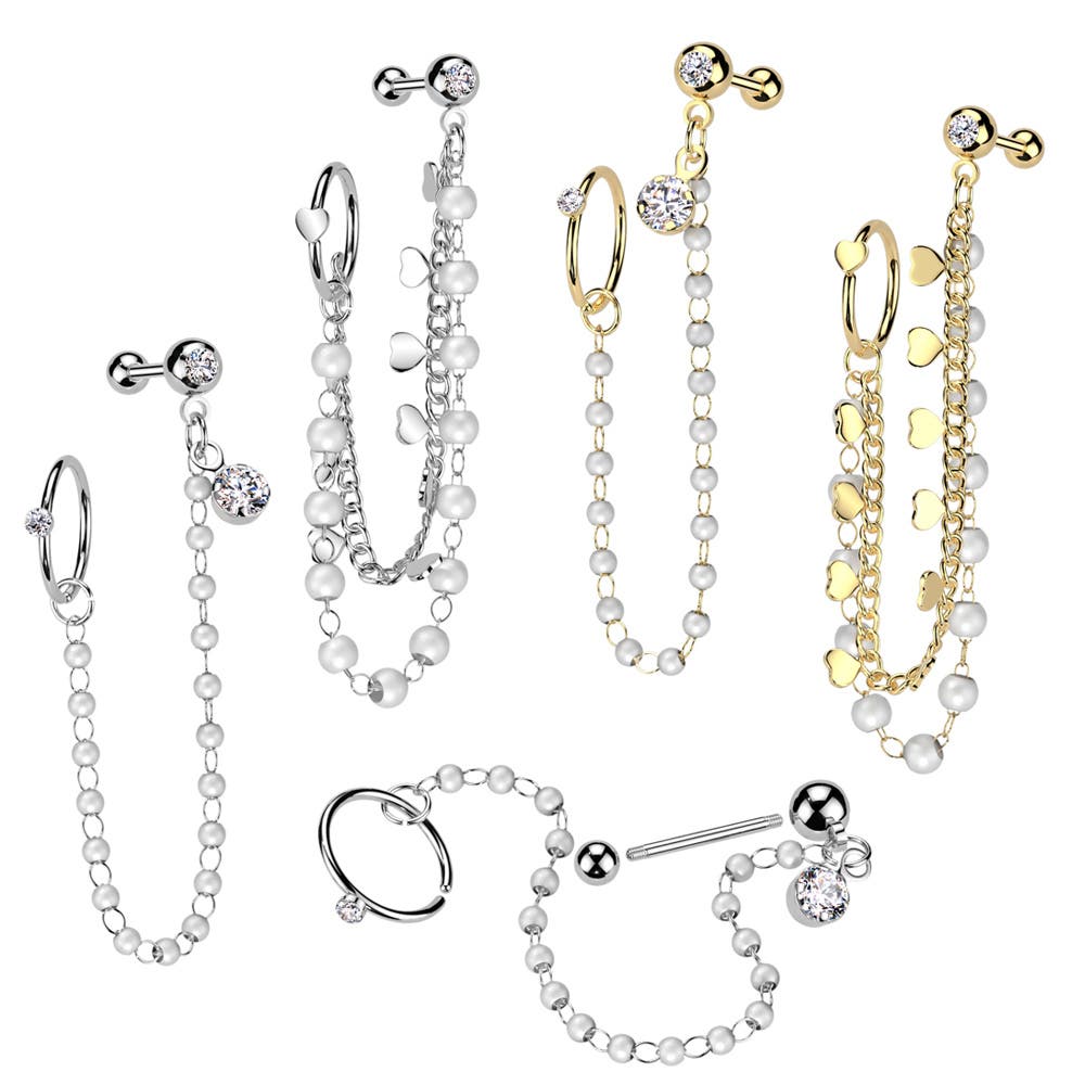 軟骨ピアス 18G チェーン[品番：PW000005796]｜ピアス専門店