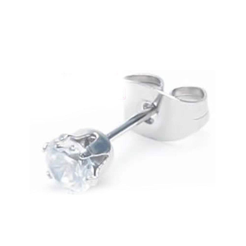 316Lサージカルステンレス ラウンドジュエルピアス 4mm[品番