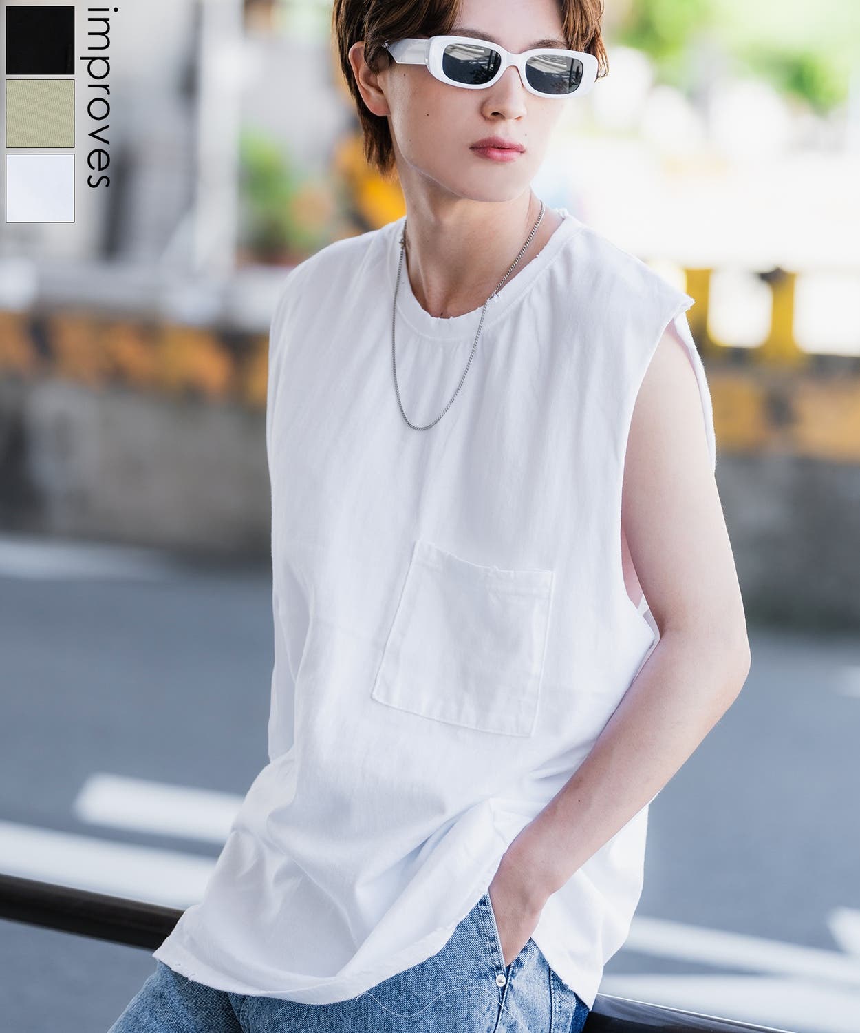 メンズ ネックレス付きタンクトップ ダメージ加工 破れ R01625 a-4-neckress-dm-tnk_6.jpg