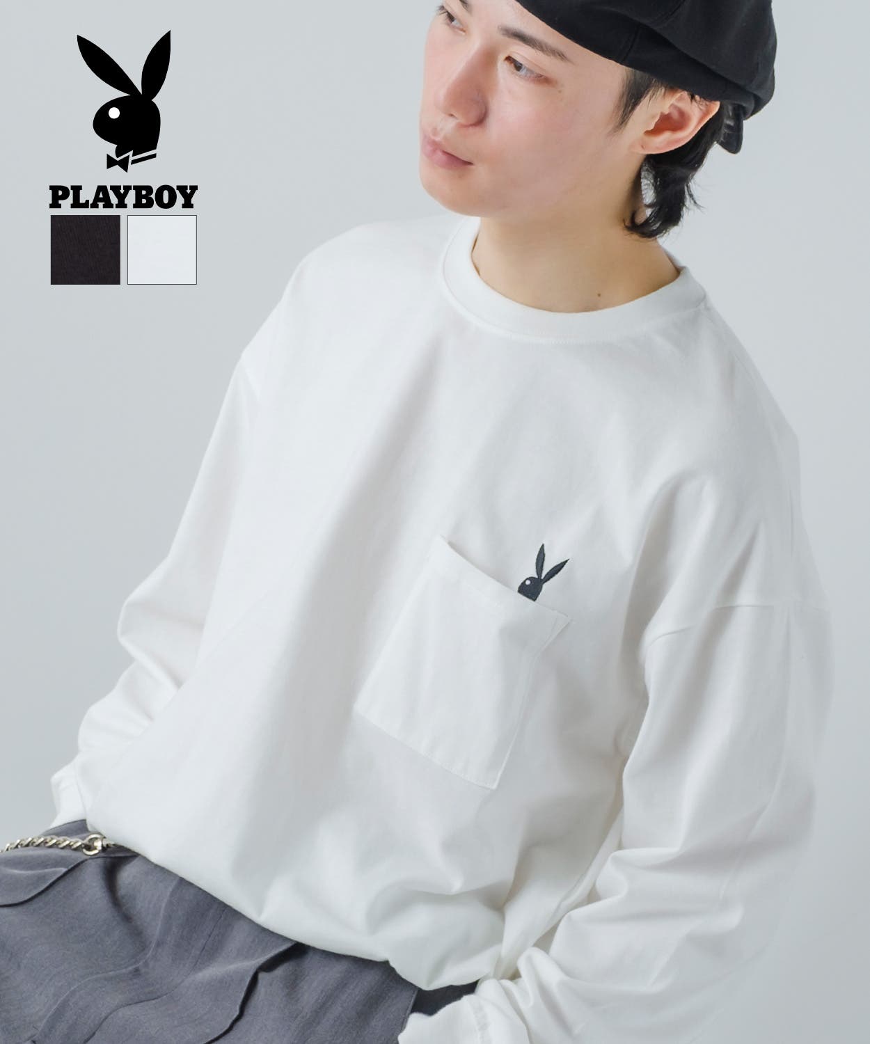 長袖Tシャツ メンズ PLAYBOY[品番：IP000005792]｜improves（イン