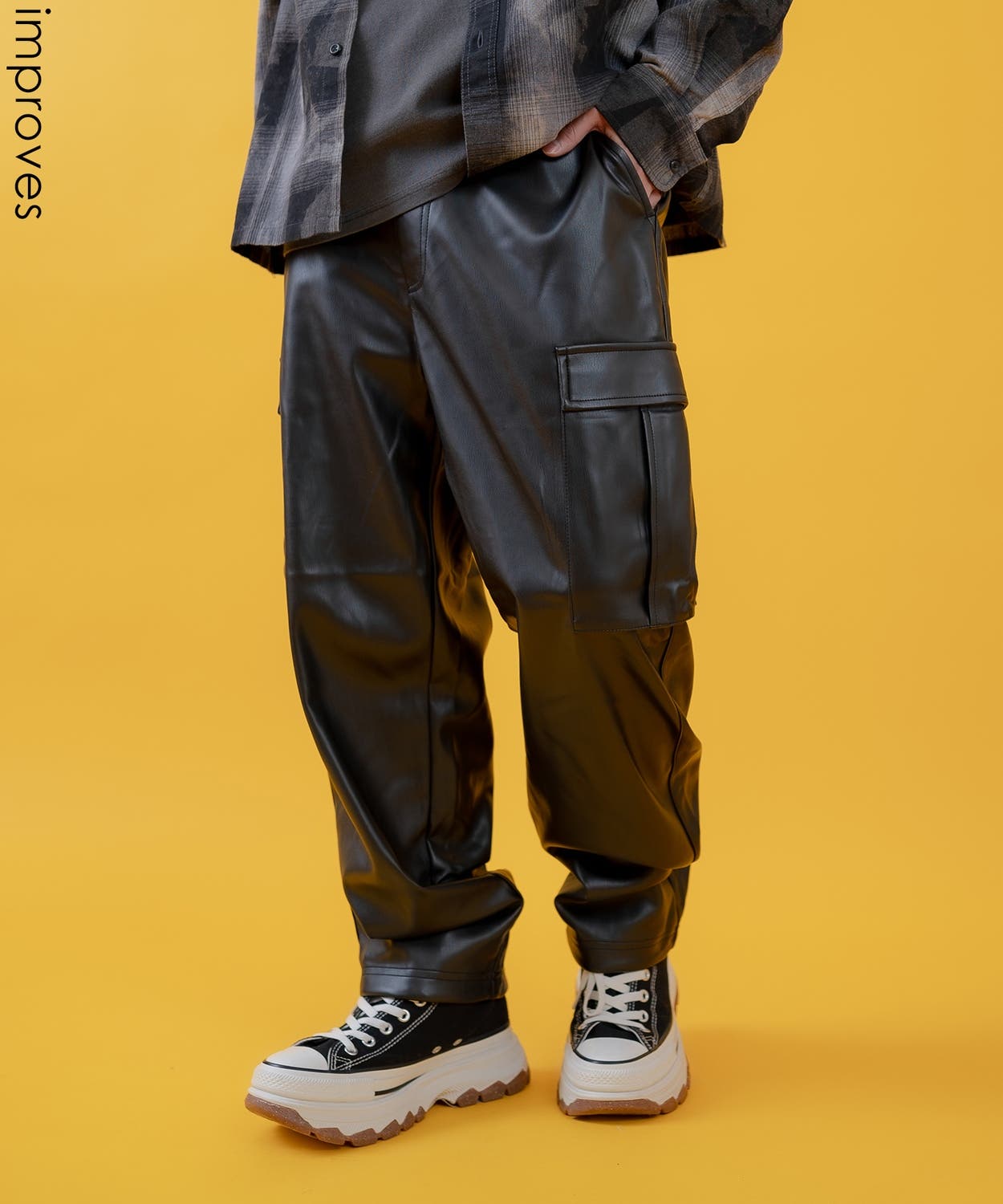 NYLON CARGO PANTS -SILVER- | IN ONLINE STORE