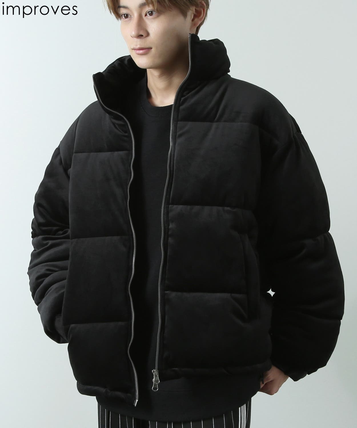 ベロア ダウンジャケット メンズ[品番：IP000006332]｜improves（イン
