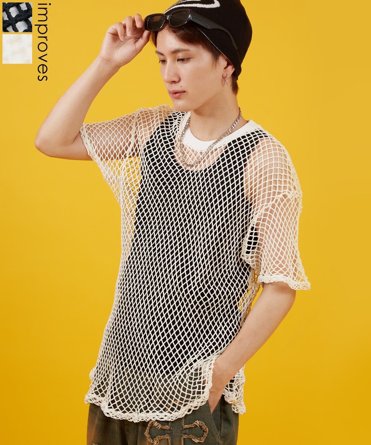 メッシュTシャツ メンズ レディース[品番：IP000007243]｜improves