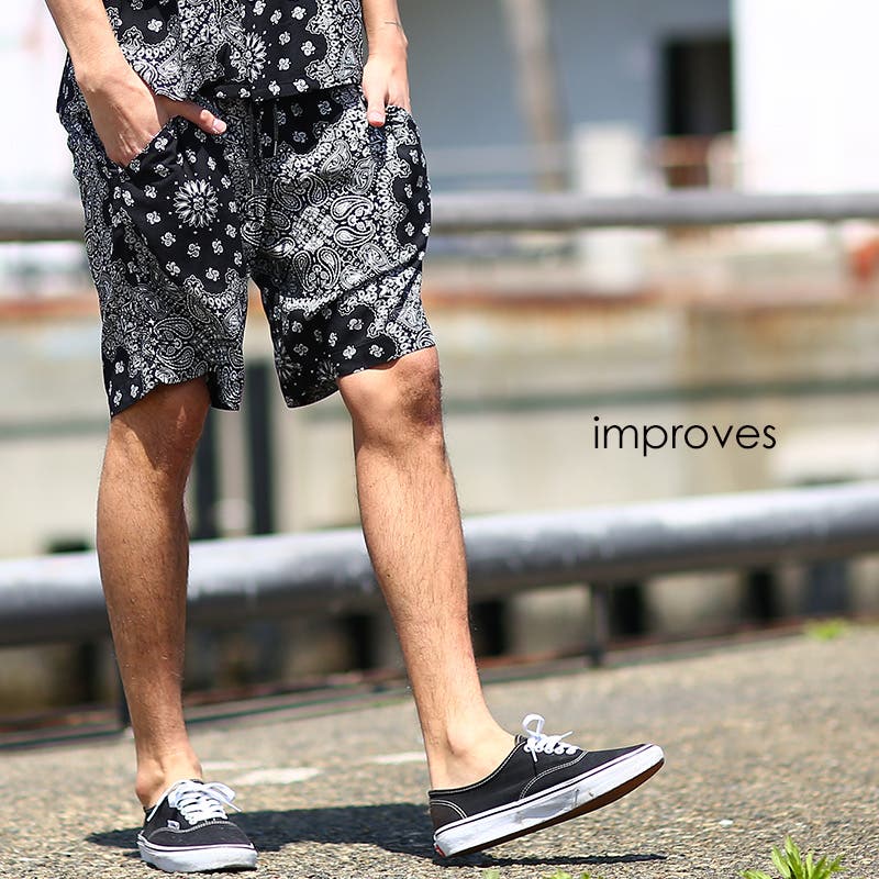 まーさんEAMSGOLF　メンズ　ペイズリ柄　ショートパンツ　サイズ　46 まーさんEAMSGOLF メンズ ペイズリ柄 ショートパンツ サイズ 46