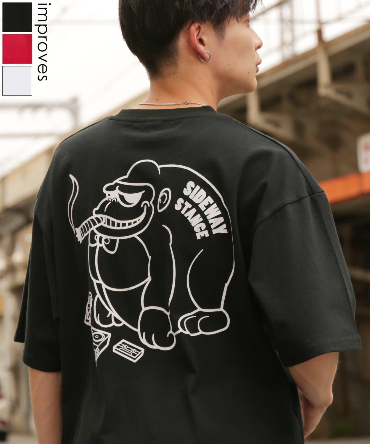25SS【RONRON】MILKY WAY BASIC FIT 半袖Tシャツ MILKY WAY BASIC FIT T SHIRT BLACK - RONRON 론론