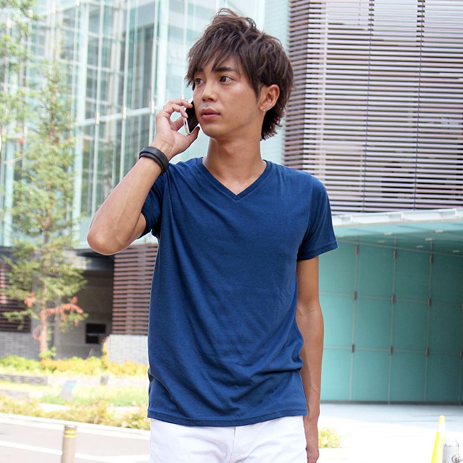 Tシャツ メンズ二枚重ね Vネック[品番：IP000002525]｜improves（イン