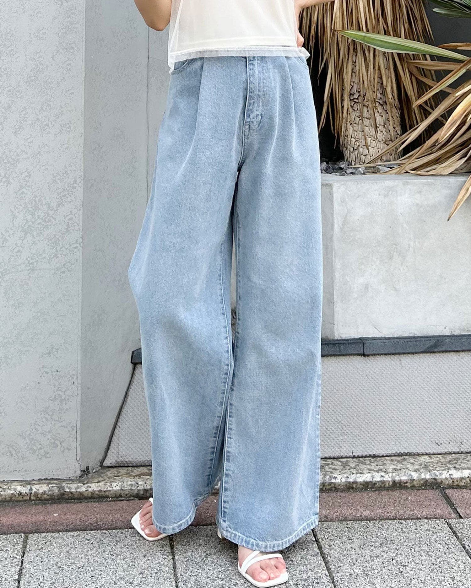 タックワイドデニムパンツ[品番：INGW0009365]｜INGNI （イング