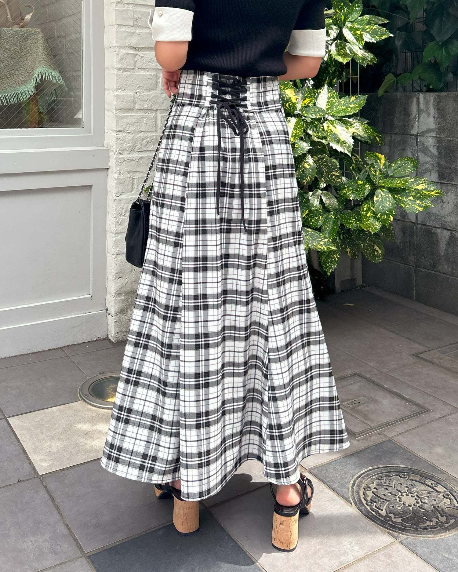 20471120　スカート チェック　レース　Mサイズ　448 20471120 スカート チェック レース Mサイズ 448 【公式通販】