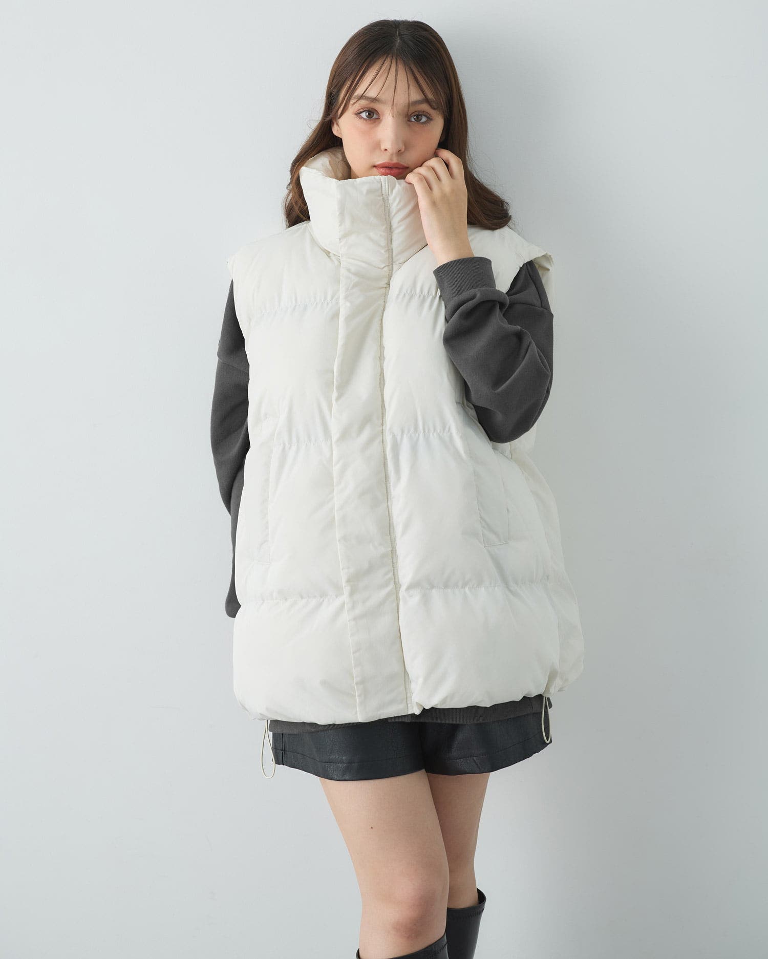 GALLERY BEIGE エコファーダウンフードベスト – AVANTI&JOLIJOLI