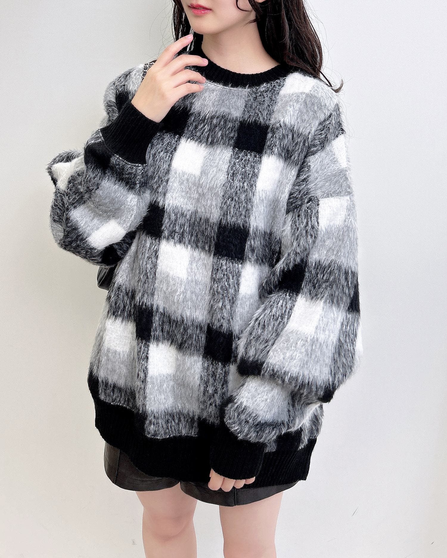 チェックリブチュニックTOPs[品番：INGW0010354]｜INGNI