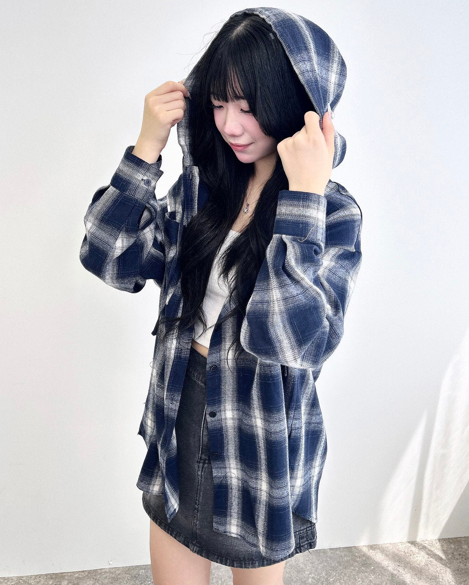 フードBIGチェック柄シャツ[品番：INGW0011054]｜INGNI （イング）の