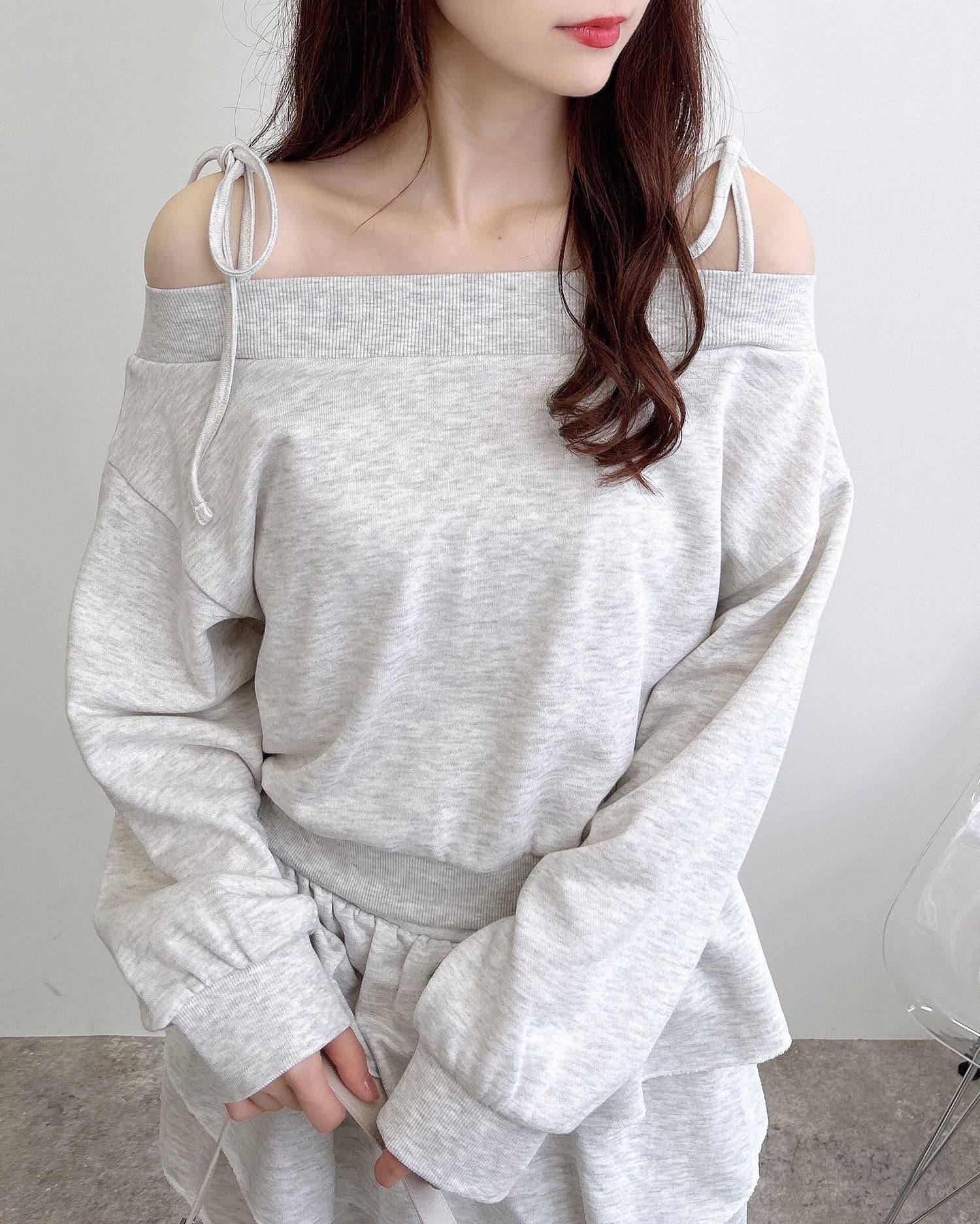 肩リボンオフショル裏毛トップス[品番：INGW0011143]｜INGNI （イング