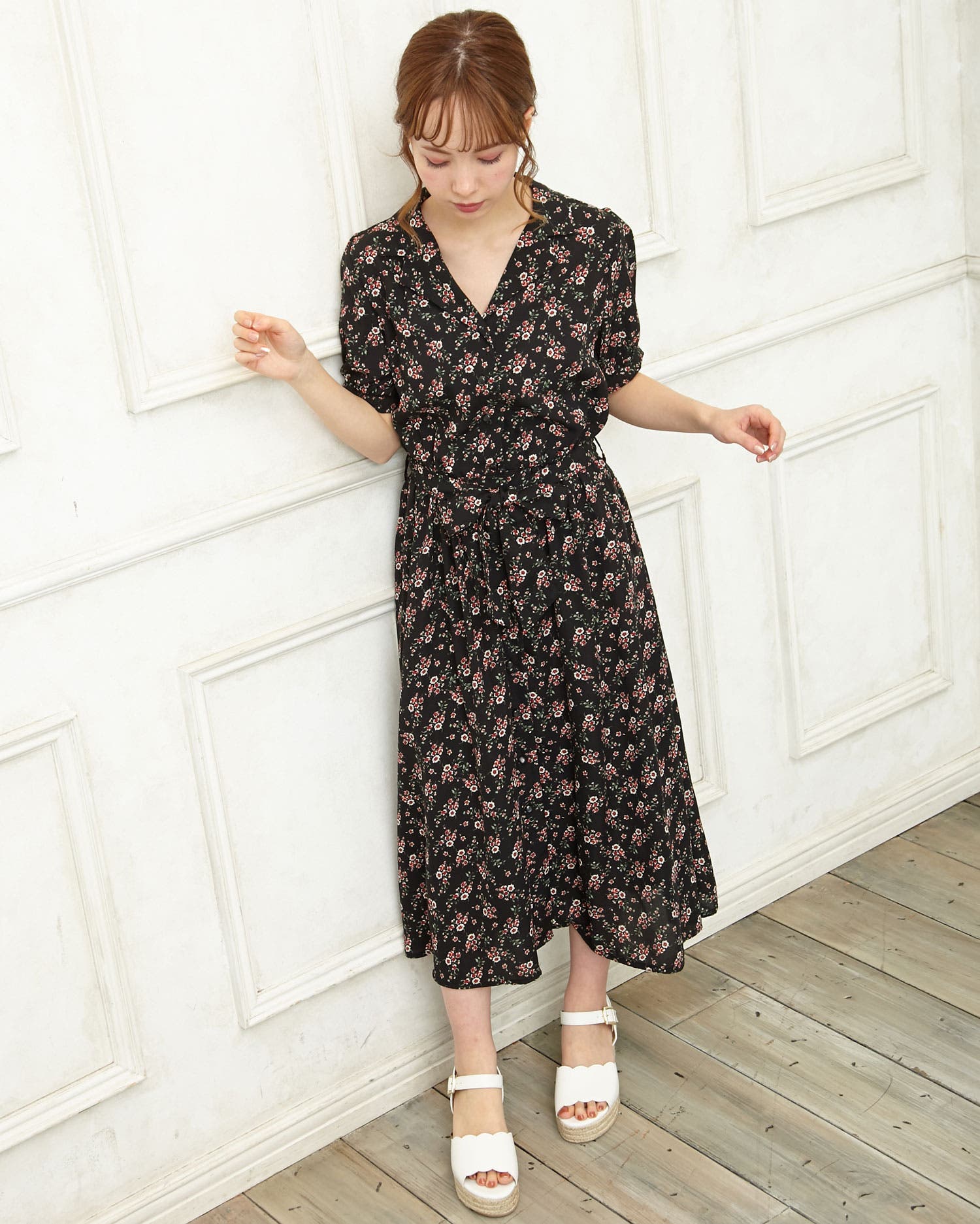 開襟花柄ガウン/OP[品番：INGW0004896]｜INGNI （イング）のレディース