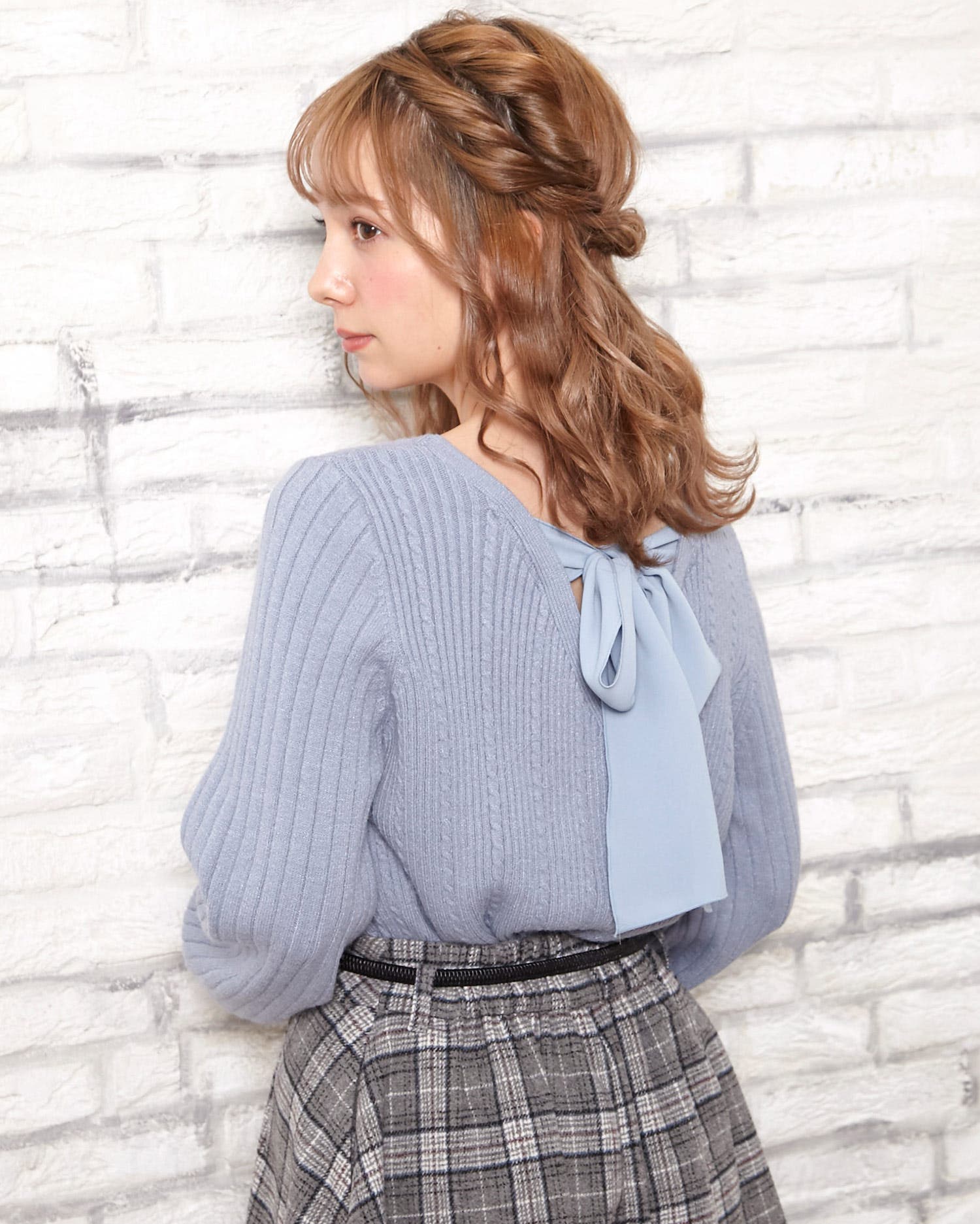 12Gバックカシュクールリボンニット[品番：INGW0005624]｜INGNI