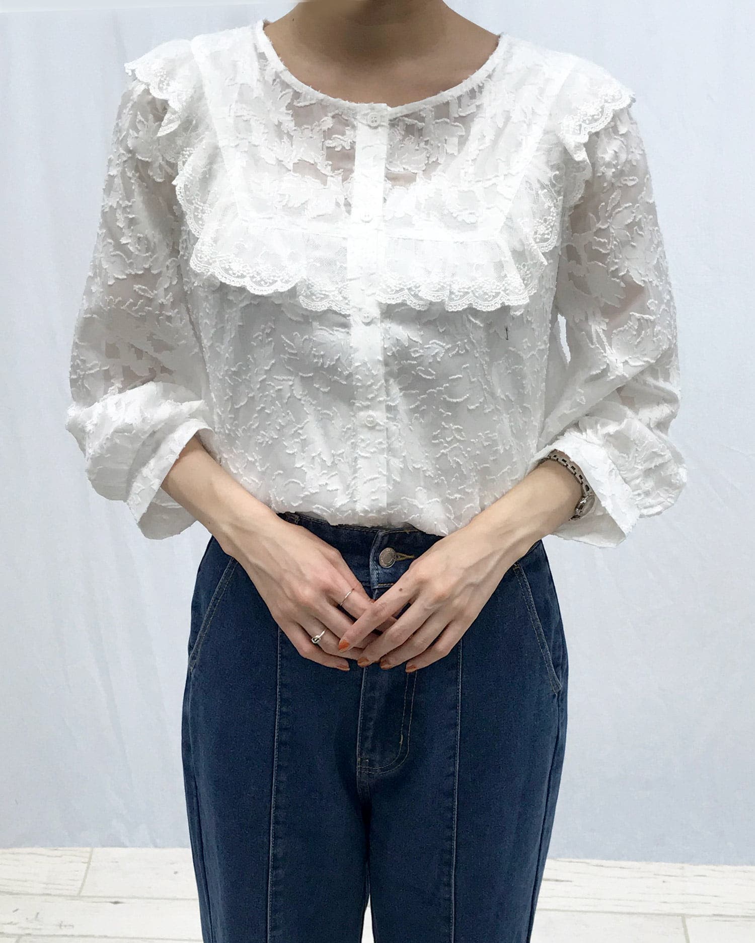 みくさん専用 オパールレースフリルBL5分袖[品番：INGW0007002]｜INGNI （イング